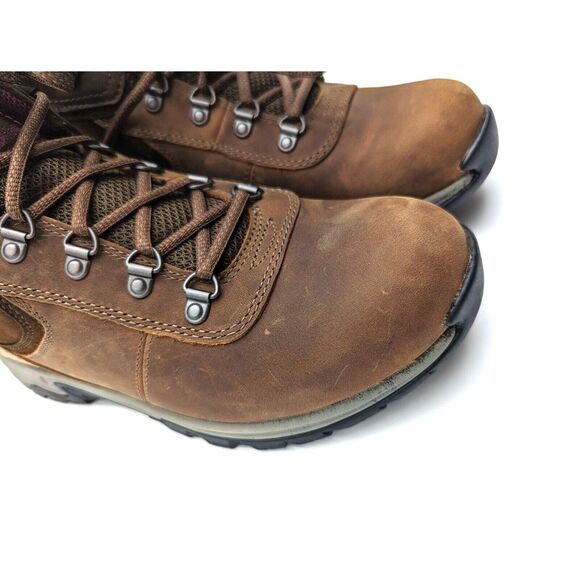 Timberland Mt. Maddsen Waterproof Mid Hiker Brown Full Grain Boots Womens‎ 7M - Picture 10 of 13